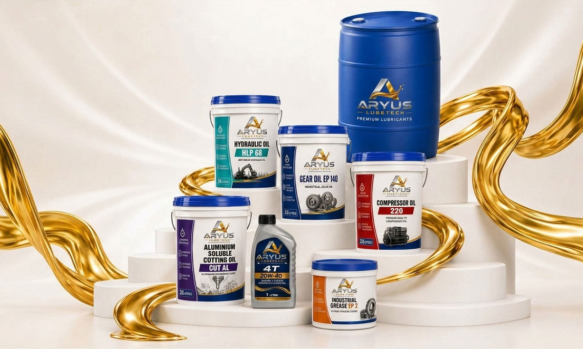 Aryus Lubetech premium industrial and automotive lubricant product range